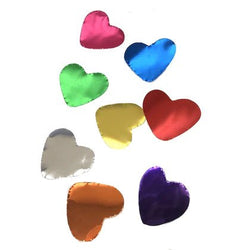 Metallic Confetti Hearts, 1 Pound Bulk