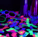 Neon Blacklight Confetti Rectangles in Launch Sleeves