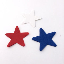 Confetti Stars: Patriotic Red, White and Blue Tissue, 1 Pound Bulk
