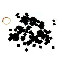 MiniFetti: Black Metallic 1/4" Squares, 1 Pound Bulk