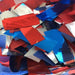 Confetti Rectangles: Metallic-Tissue Flashy Mix, 1 Pound Bulk