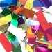 Confetti Rectangles: Metallic-Tissue Flashy Mix, 1 Pound Bulk