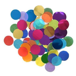 Confetti Circles: 2" Round Flashy Metallic-Tissue Mix, 1 Pound Bulk