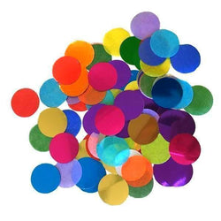 Confetti Circles: 0.5" Round Flashy Metallic-Tissue Mix, 1 Pound Bulk.
