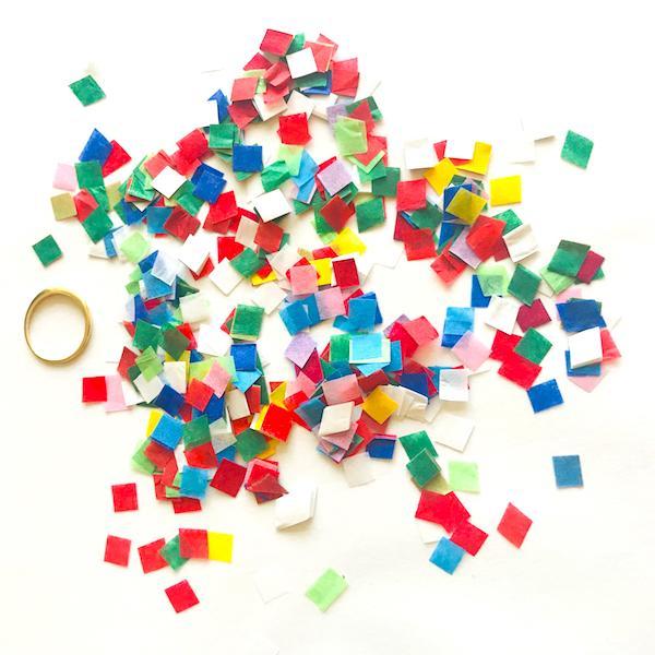 Red Tissue Paper Miniature Confetti (1 Pound Bulk)