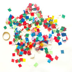MiniFetti: Bright Tissue 1/4" Squares, 1 Pound Bulk