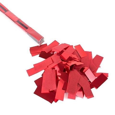 Confetti: Rich Red Metallic-Tissue Mix. Cannon-Ready. USA Factory