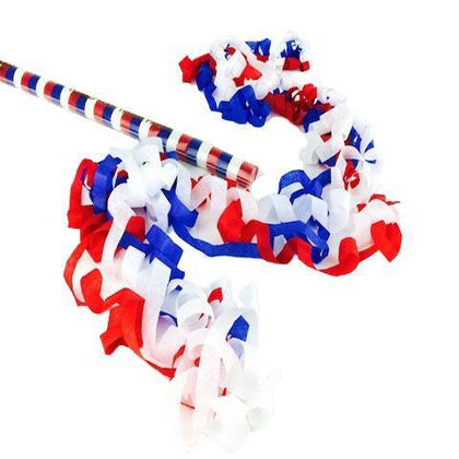 Kabuki Confetti Streamers - Red, White & Blue Tissue Speedloaders