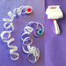 Handthrow Streamers: White with Pink or Blue Breakaways - 6 Pack