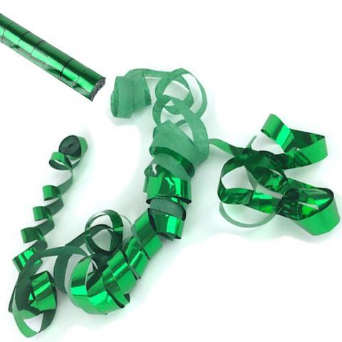 Confetti Streamers: Flashy Green Metallic+Tissue Layers Split