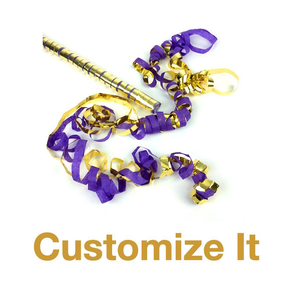 Confetti Streamers Flashy Tissue+Metallic Double Rolls! Custom Colors