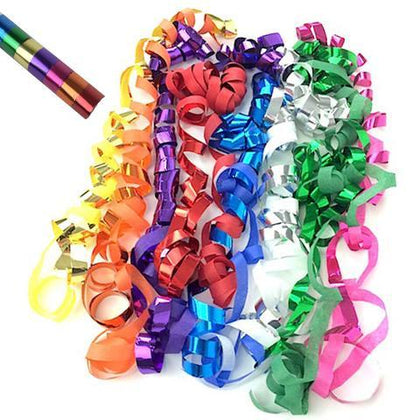 Kabuki Streamers: Flashy Multicolor Metallic-Tissue Double Rolls