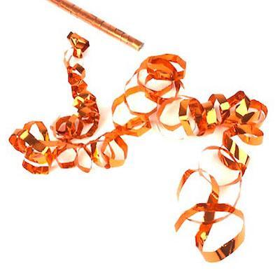 Confetti Streamers - Bright Orange Metallic