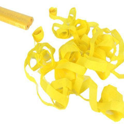 Fireworks Confetti Streamers: Yellow Skinny Twins