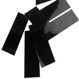 Metallic Confetti: Shiny Black Fluttering Rectangles, 1 Pound Bulk