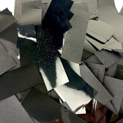 Black Confetti: Flashy Metallic-Tissue Mix, 1 Pound Bulk