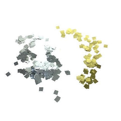 MiniFetti: Metallic Gold & Silver 1/4" Squares, 1 Pound Bulk