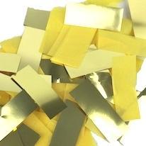 Gold & Yellow Confetti: Flashy Metallic-Tissue Fluttering Rectangles, 1 Pound Bulk