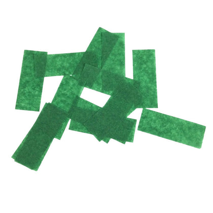 Green Confetti: Biodegradable Fluttering Rectangles, 1 Pound Bulk