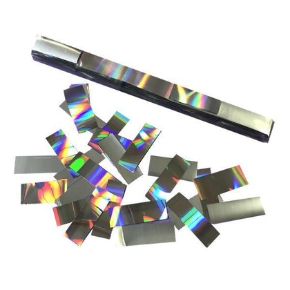 Metallic Confetti: Holographic Silver, in Launch Sleeves