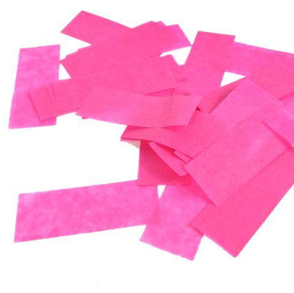 Hot Pink Confetti: Biodegradable Fluttering Rectangles, 1 Pound Bulk