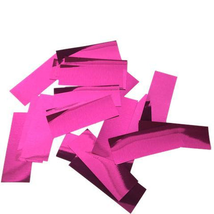 Metallic Confetti: Hot Pink Fluttering Rectangles, 1 Pound Bulk
