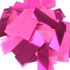 Hot Pink Confetti: Flashy Metallic-Tissue Rectangles, 1 Pound Bulk