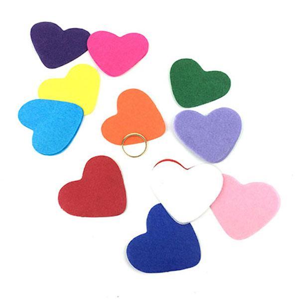 Confetti Hearts Bright, Biodegradable 2" Flutter. USA Factory Bulk