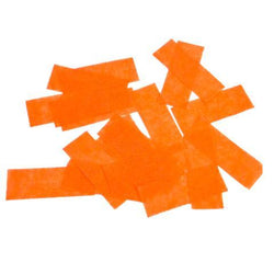 Orange Confetti: Biodegradable Fluttering Rectangles, 1 Pound Bulk