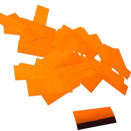 Metallic Confetti: Bright Orange Fluttering Rectangles, in Bulk