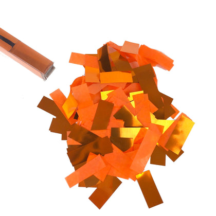 Orange Confetti: Flashy Metallic-Tissue Mix in Launch Sleeves