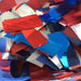 Red, White & Blue Confetti: Flashy Metallic-Tissue Mix, 1 Pound Bulk