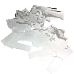 Metallic Confetti: Silver Fluttering Rectangles, 1 Pound Bulk