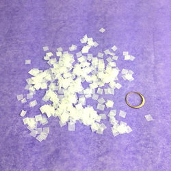 MiniFetti: White Tissue 1/4" Squares, 1 Pound Bulk