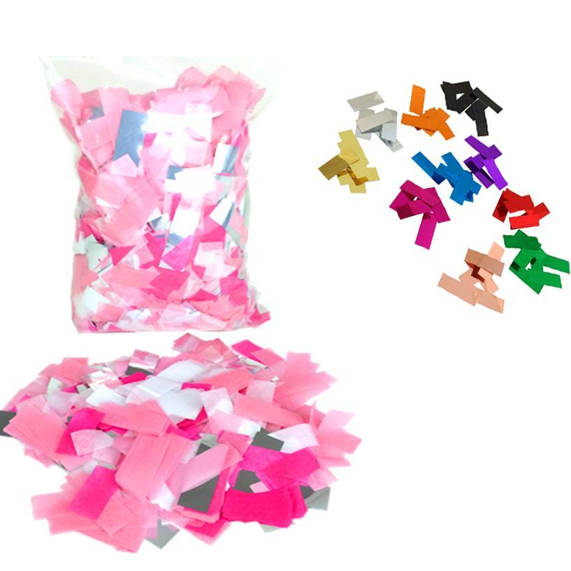 Pink Tissue Paper Miniature Confetti - Squares (1lb)