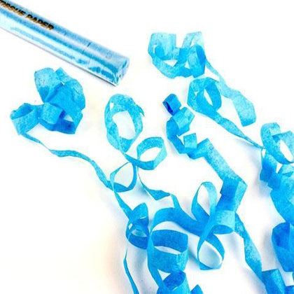 Fireworks Confetti Streamers: Turquoise Blue Skinny Twins