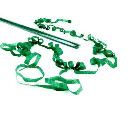 Confetti Streamers: Bright Green Metallic. Cannon-Ready. Factory
