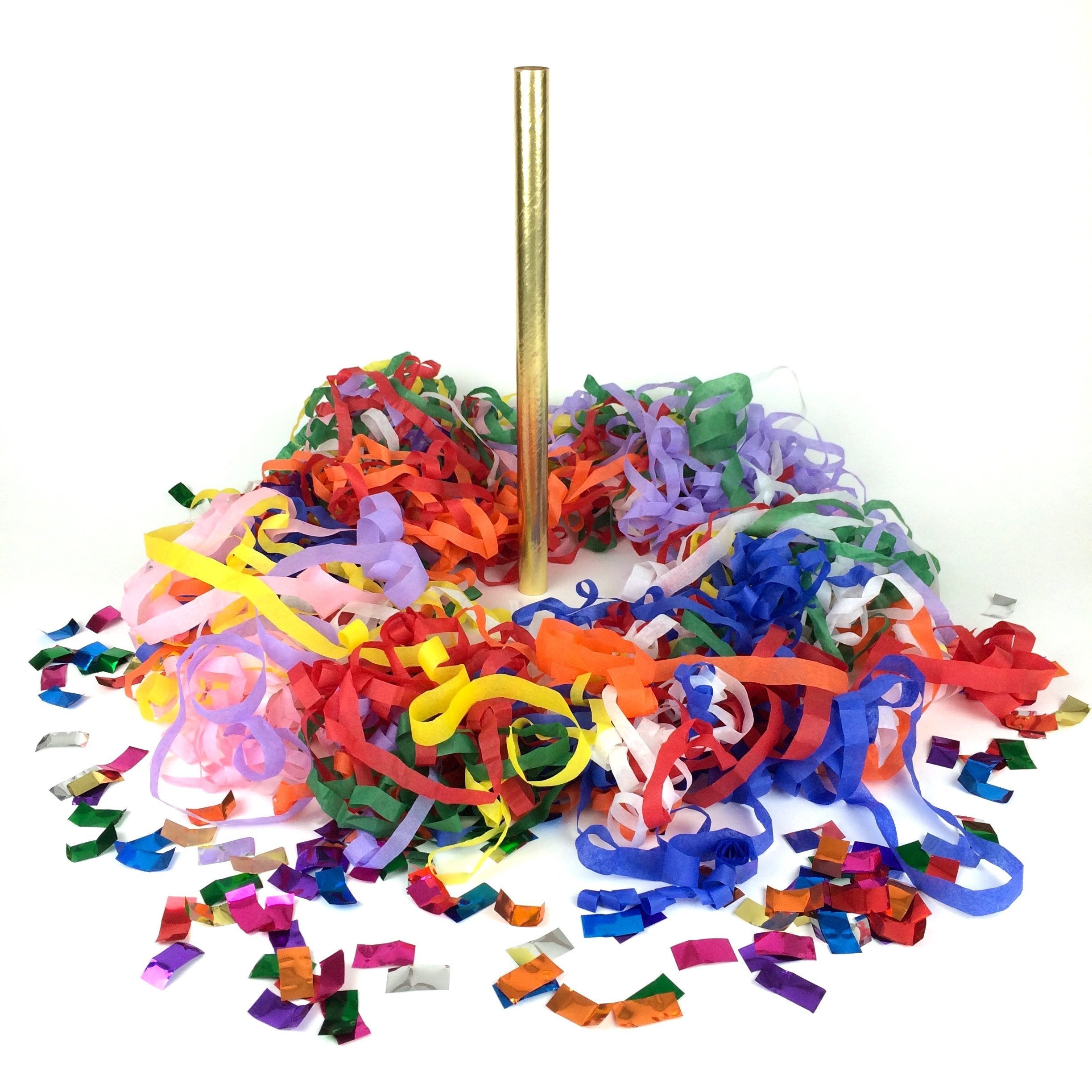 Streamer Sticks Confetti Streamer Sticks: Bright Tissue + Sparkling Metallic Flutters ...