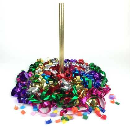 Confetti Wands: Metallic Streamers + Tissue Bubbles! Custom Colors – Times  Square Confetti