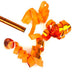 Kabuki Streamers: Flashy Orange Metallic-Tissue Double Rolls