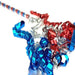 Confetti Streamers - Patriotic Red, Silver & Blue Metallic